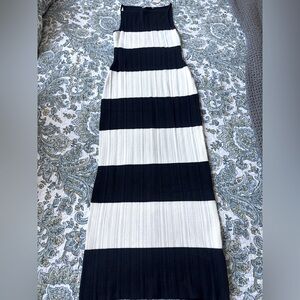 NWT Abercrombie Black and White Striped Maxi Dress